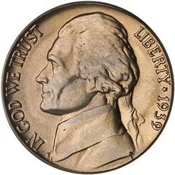 Lot 0914 - 1939 5C Doubled MONTICELLO and FIVE CENTS PCGS MS66