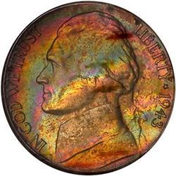 Lot 0917 - 1943-S Jefferson 5c NGC MS67*