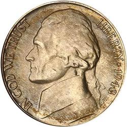 Lot 0918 - 1943-S Jefferson Nickel ANACS MS66 Full Steps