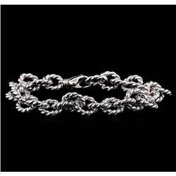 14KT White Gold Chain Link Bracelet