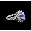 Image 1 : 2.97 ctw Tanzanite and Diamond Ring - 14KT White Gold