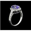 Image 3 : 2.97 ctw Tanzanite and Diamond Ring - 14KT White Gold