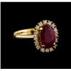 Image 1 : 2.49 ctw Ruby and Diamond Ring - 14KT Yellow Gold