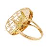 Image 3 : Crescent Moon Motif Ring - 14KT Yellow Gold