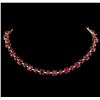 Image 1 : 14KT Yellow Gold 44.89 ctw Ruby and Diamond Necklace