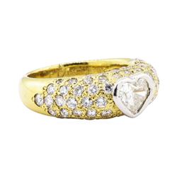 2.10 ctw Diamond Ring - Platinum and 18KT Yellow Gold