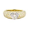 Image 2 : 2.10 ctw Diamond Ring - Platinum and 18KT Yellow Gold