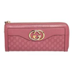 Gucci Pink Guccissima Leather Zippy Wallet