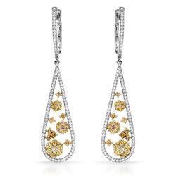 18k White Gold 1.86CTW Diamond Earrings, (SI1-SI2/VS2-SI1/G-H)