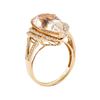 Image 4 : 7.84 ctw Morganite and Diamond Ring - 14KT Rose Gold