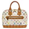Image 1 : Louis Vuitton White Multicolore Alma MM Satchel Bag