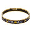 Image 3 : Hermes Blue Multicolor Enamel Gold Plated Bangle Bracelet