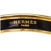 Image 4 : Hermes Blue Multicolor Enamel Gold Plated Bangle Bracelet