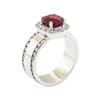 Image 4 : 3.41 ctw Ruby and Diamond Ring - 14KT White Gold
