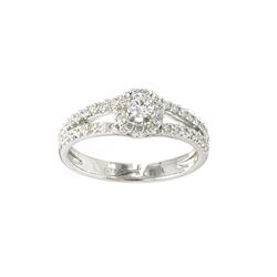 0.62 ctw Diamond Ring - 14KT White Gold