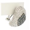 Image 3 : 18k Solid White Gold 3.60 ctw White & Black Diamond Drenched Dome Button Earring