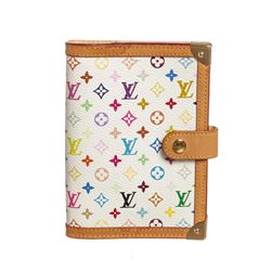 Louis Vuitton White Monogram Multicolore Canvas Leather Mini Agenda