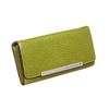 Image 2 : Pelle Borsa Green Pebbled Leather Long Wallet