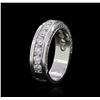 Image 1 : 18KT White Gold 0.94 ctw Diamond Ring