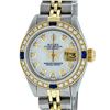 Image 1 : Rolex Ladies 2 Tone MOP Diamond & Sapphire Datejust Wristwatch