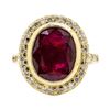 Image 2 : 5.30 ctw Ruby and Diamond Ring - 14KT Yellow Gold