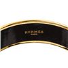 Image 8 : Hermes Brown White Multicolor Enamel Gold Plated Bangle Bracelet
