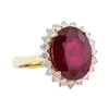 Image 1 : 9.18 ctw Ruby and Diamond Ring - 14KT Yellow Gold