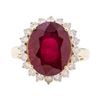 Image 2 : 9.18 ctw Ruby and Diamond Ring - 14KT Yellow Gold