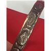 Image 3 : Sterling Silver Bangle Bracelet with Leaf Design