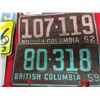 Image 2 : 15 Vintage License Plates from 1958-1998