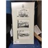 Image 1 : Nicely Framed 3 Sketches of CFB Chilliwack 12 x 23