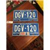 Image 1 : Expo 86 BC License Plates. Last Year of the Blue Plates.