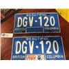 Image 3 : Expo 86 BC License Plates. Last Year of the Blue Plates.