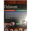 Image 2 : USA Colorized Quarters. 2 Delaware Quarters on a Board, Plus 15 Random US Colorized Quarters