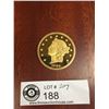 Image 2 : One Troy Ounce .999 Silver Gold Plated USA Twenty D Coin. COPY of 1849 Dollar