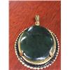 Image 2 : Large Dark Green Jade Pendant from the 1960's