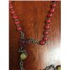 Image 3 : Vintage Rosary Red + Cream Beads
