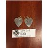 Image 1 : Pair of Large Heavy Sterling Silver Heart Earrings