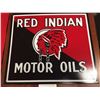 Image 3 : Embossed Red Indian Motor Oils Tin Sign by AAA Signs. Ohio. Reproduction