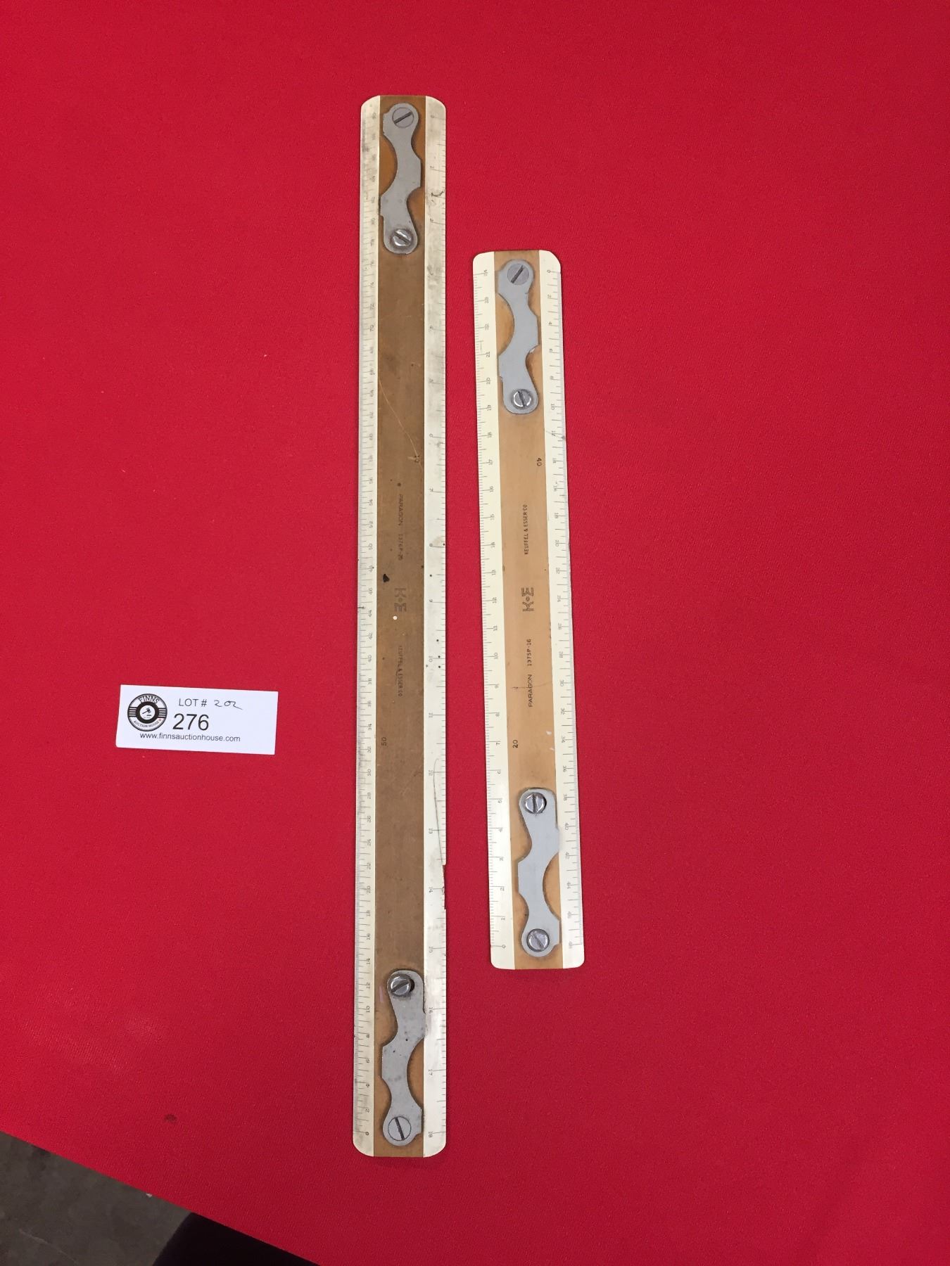 2 Vintage Parallel Straight Edge Rulers