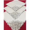 Image 2 : 6 Vintage Embroidered Irish Linnen Napkins from 1930's