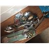 Image 3 : Shelf Lot of Souvenir Spoons. Over 60 Spoons plus a box of 2 Silver Plated Wedding Anniversary Cups