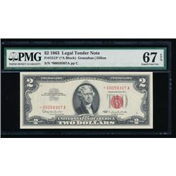 1963 $2 Legal Tender Star Note PMG 67EPQ