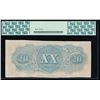 Image 2 : 1863 $20 Confederate States of America Note PCGS 50