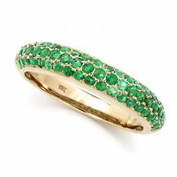 14KT Yellow Gold 0.80ctw Emerald Ring