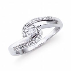 14KT White Gold 0.27ctw Diamond Ring