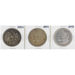 Lot of 1884, 1889, 1898 $1 Morgan Silver Dollar Coins