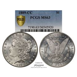 1889-CC $1 Morgan Silver Dollar Coin PCGS MS63