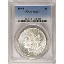 1880-S $1 Morgan Silver Dollar Coin PCGS MS64