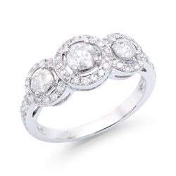 14KT White Gold 1.18ctw Diamond Ring